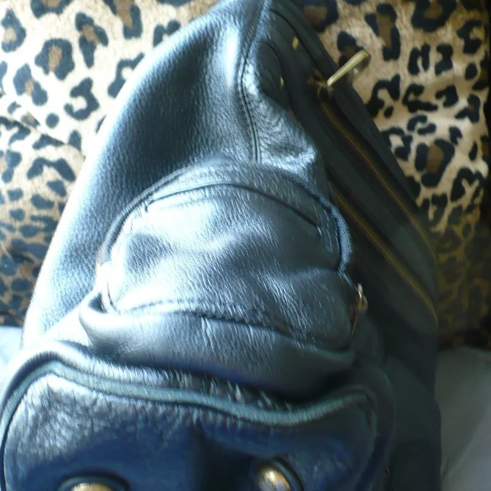 ❤️ MARC JACOBS Vintage Black Pebbled Leather Bag Handbag Shoulder - Picture 8 of 9